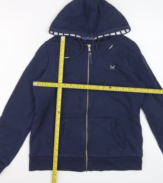 Crew Clothing Company Women's Navy Full Zip Hoodie Size 10 Cotton Blend