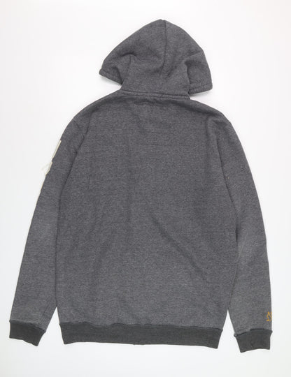 D555 Men's Grey Full Zip Hoodie 2XLT Big & Tall Fleece Sweatshirt
