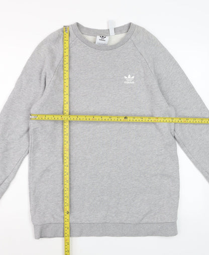 Adidas Men's Grey Crew Neck Pullover Sweatshirt Size M