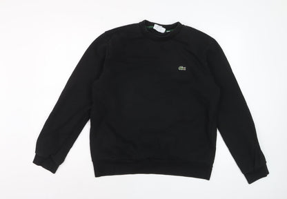 Lacoste Men’s Black Classic Fit Crew Neck Sweatshirt Size L