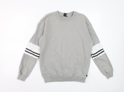 Lilybod Women Grey Crew Neck Pullover Sweatshirt XS Cotton