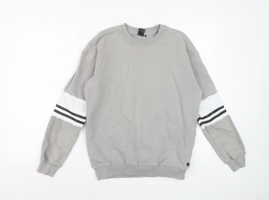Lilybod Women Grey Crew Neck Pullover Sweatshirt XS Cotton
