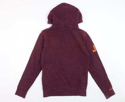 Superdry Men's Purple XS Pullover Hoodie with Logo Print