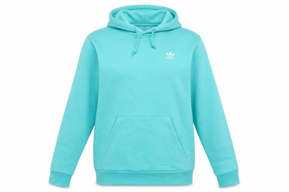 Adidas Womens XS Blue Pullover Hoodie Cotton Blend Casual