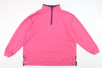 Lazy Jacks Women’s Pink 1/4 Zip Pullover Sweatshirt 3XL Cotton