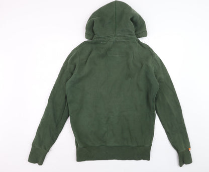 Superdry Men's Green Full Zip Hoodie Size M Classic Style