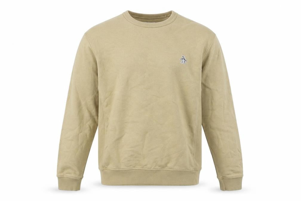 Original Penguin by Munsingwear Men's Beige Crew Neck Sweatshirt Size S