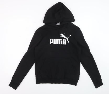 Puma Womens Black Hoodie UK 12 Pullover Hooded Sweatshirt
