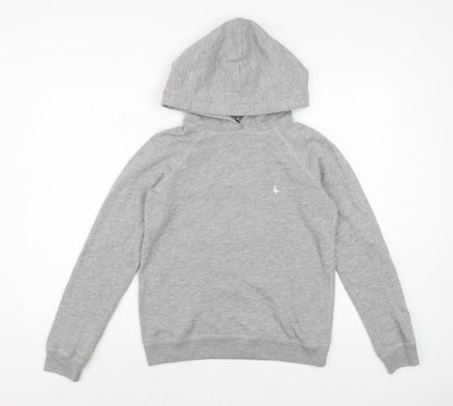 Jack Wills Women's Grey Pullover Hoodie UK 8 Cotton Blend