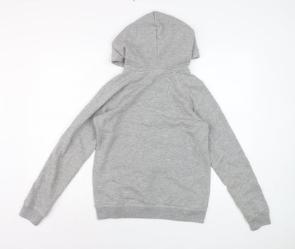 Jack Wills Women's Grey Pullover Hoodie UK 8 Cotton Blend