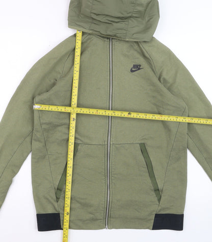 Nike Air Max Men's Green Hooded Full Zip Jacket Size M