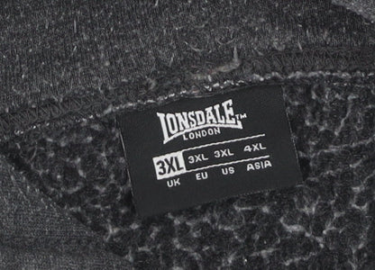 Lonsdale Men's Black 3XL Pullover Hoodie with Logo Print