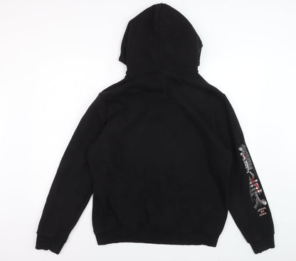 Bershka Men’s Black Attack on Titan Hoodie, Size M, Pullover Anime Graphic