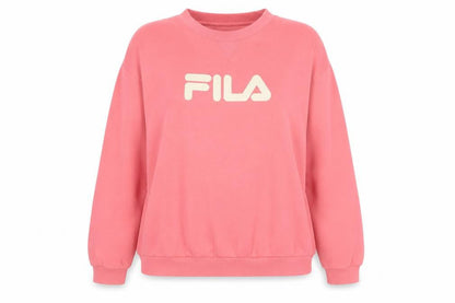 Fila Womens Pink Logo Pullover Sweatshirt Size L Casual Style