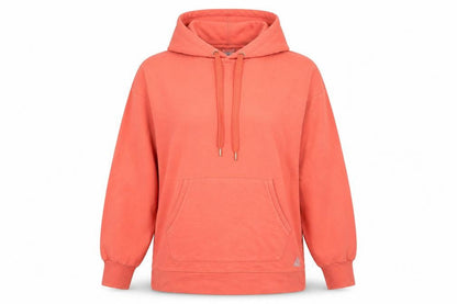 Next Womens Coral Orange Pullover Hoodie Size L Cotton Blend