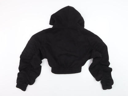 Rising Women's Black Cropped Full Zip Hoodie S/M