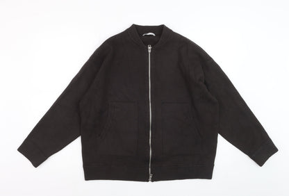 Zara Men's Black Bomber Jacket Size M Viscose Blend Casual