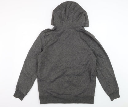 SoulCal & Co Mens Grey Pullover Hoodie L Cotton Blend Casual Sweatshirt
