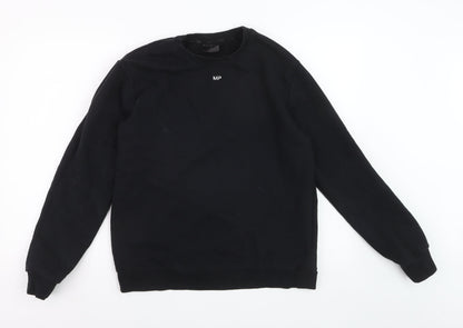 MP Men's Black Pullover Fleece Sweatshirt Size L Regular Fit