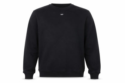 Myprotein Men's Black Pullover Fleece Sweatshirt Size L Regular Fit