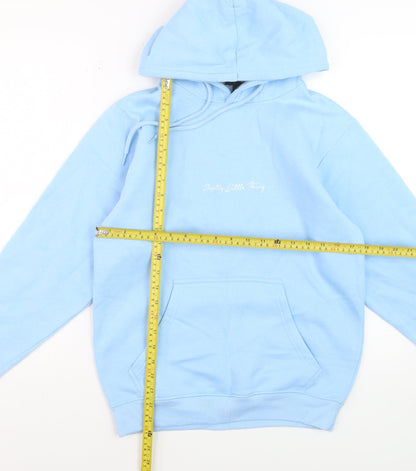 PrettyLittleThing Women’s Blue Pullover Hoodie XS Cotton Blend