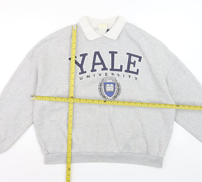 Pull&Bear Women Grey Yale University Relaxed Fit Sweatshirt M