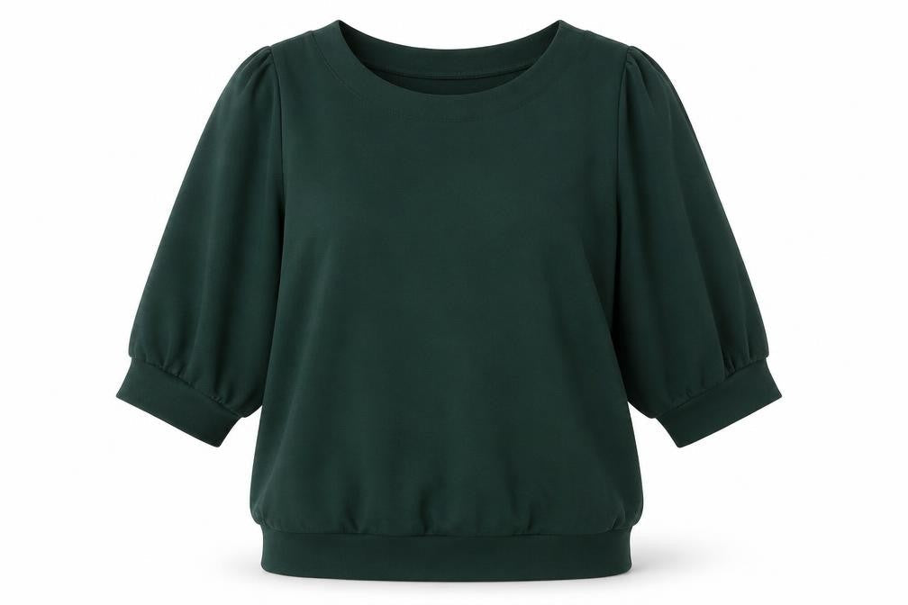 Soyaconcept Womens Green 3/4 Sleeve Basic Blouse Size S