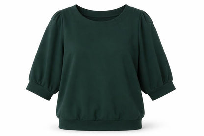 Soyaconcept Womens Green 3/4 Sleeve Basic Blouse Size S