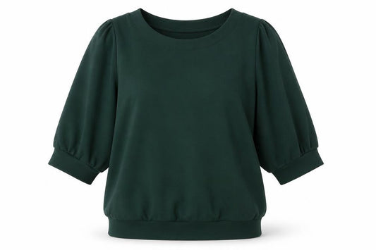 Soyaconcept Womens Green 3/4 Sleeve Basic Blouse Size S