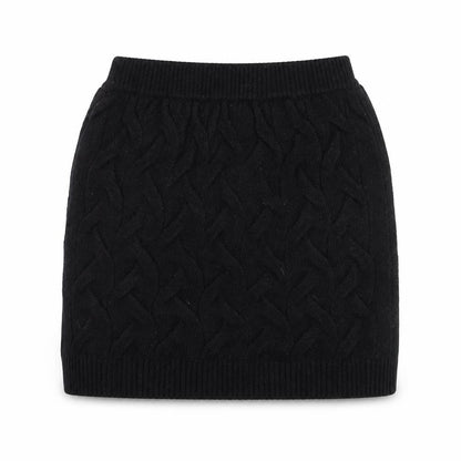 Apéa Women's Black Knit Short Pencil Skirt Size M