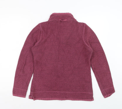 Weird Fish Womens Crushed Berry 1/4 Zip Pullover Sweatshirt Size 10