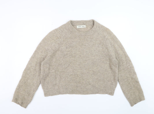 Samsøe Samsøe Women’s Beige Alpaca Crew Neck Pullover Jumper Size S