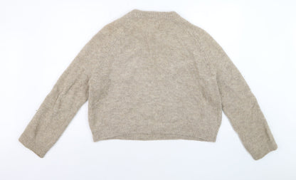 Samsøe Samsøe Women’s Beige Alpaca Crew Neck Pullover Jumper Size S