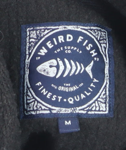Weird Fish Men's Black Fleece 1/4 Zip Pullover Sweatshirt M