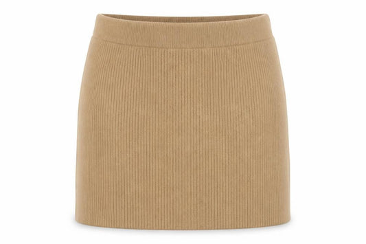Uniqlo Women Beige Wool Knit Short Pencil Skirt L