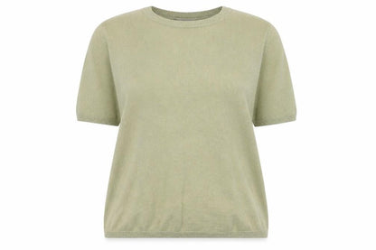 Marks & Spencer Women's Green Acrylic Short Sleeve Pullover Jumper Size 20