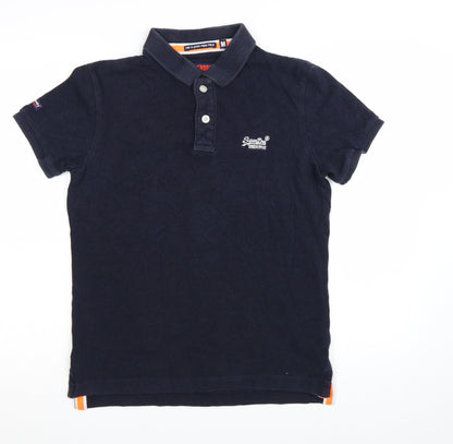 Superdry Men's Black Classic Pique Polo Shirt Size M