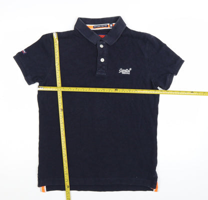 Superdry Men's Black Classic Pique Polo Shirt Size M