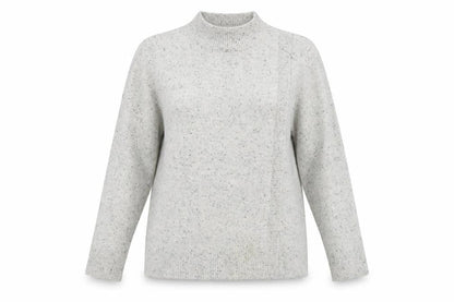 Charter Club Womens Grey Mock Neck 100% Cashmere Jumper XL