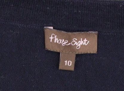 Phase Eight Women’s Blue Striped Wool Jumper Dress Size 10