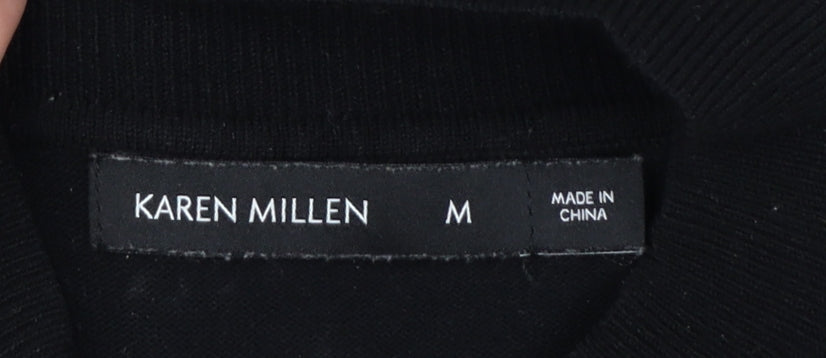 Karen Millen Women’s Black Geometric Knit Fit & Flare Dress M
