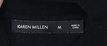 Karen Millen Women’s Black Geometric Knit Fit & Flare Dress M