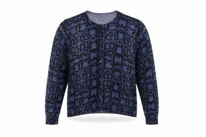 Marks & Spencer Women's Blue Animal Print Cardigan Size 16