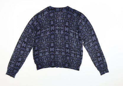 Marks and Spencer Women's Blue Animal Print Cardigan Size 16