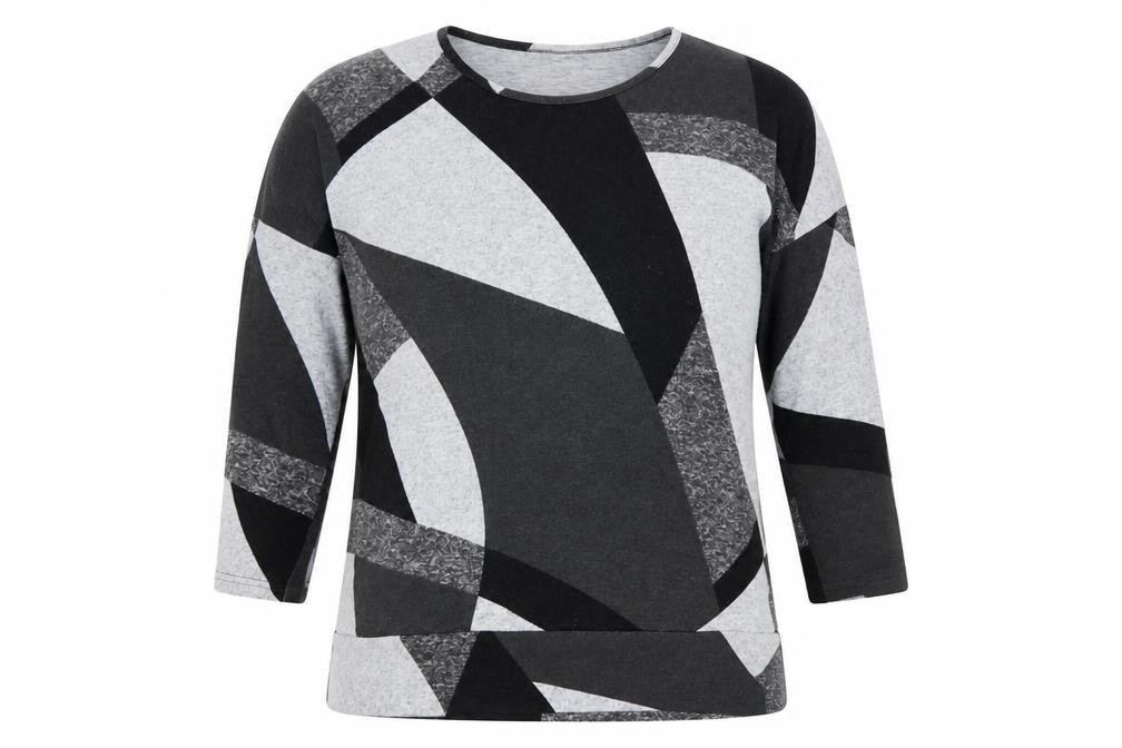 Apricot Women's Grey Geometric Pullover Jumper Size 16