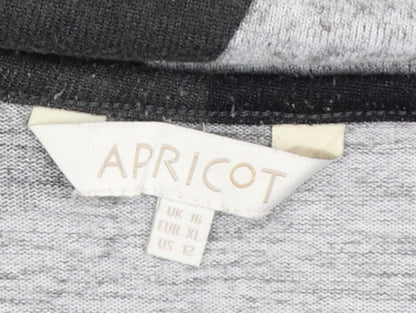 Apricot Women's Grey Geometric Pullover Jumper Size 16