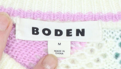 Boden Women Multicoloured M Open-Knit Pullover Jumper