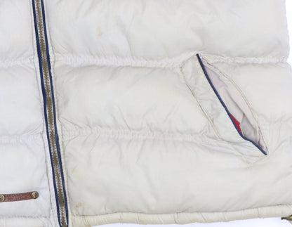 Santa Monica Polo Club Men's Beige XL Puffer Waistcoat Gilet