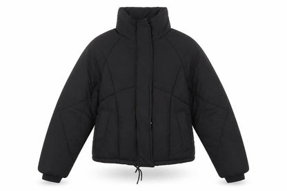Topshop Women's Black Size 8 Cropped Puffer Jacket