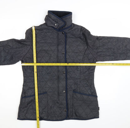 Barbour Women's Blue Quilted Mid-Length Jacket Size 14